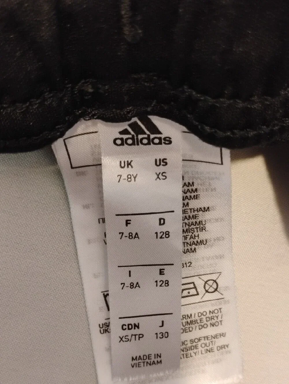 Adidas Youth Black Athletic Shorts Size XS (7-8Y) Like New